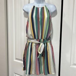 DO+BE colorful stripped halter dress
